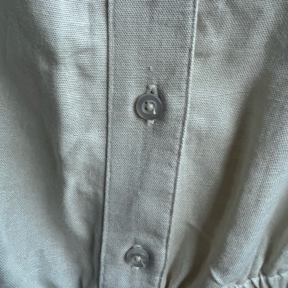 🆕 Japna Linen Cotton Blend Jumpsuit Size L Utility Style Minimalist Casual - Picture 7 of 15